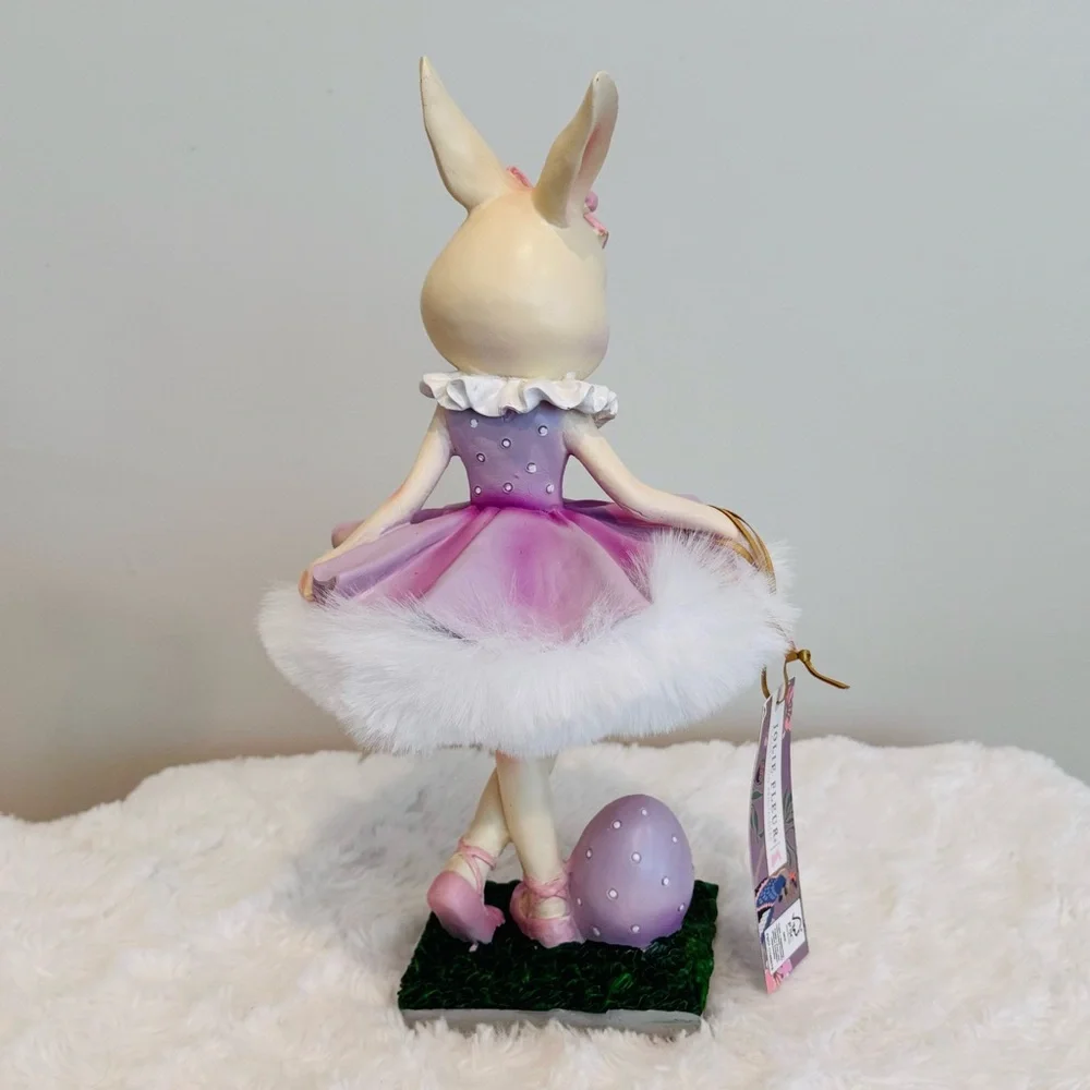 Jolie Fleur Easter Bunny Ballerina Girl In Purple Tutu NEW - Picture 6 of 8